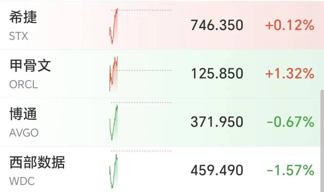 美股科技股V型反弹，海力士从跌5%到涨5%，闪迪、美光翻红，多只热门中概股下跌，全球市值第一易主